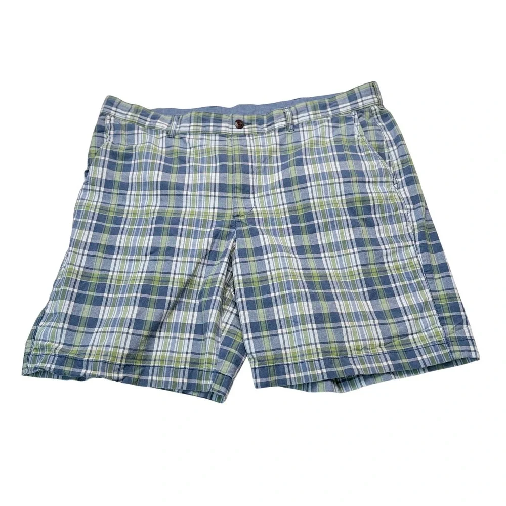 LL Bean Mens 42W Cotton Plaid Golf Shorts Fisherman Coastal Preppy Summer Y2K
